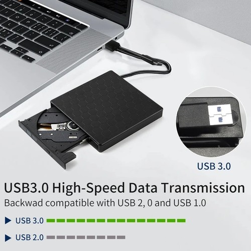 USB-C Type C External DVD Drive CD-ROM Burner Reader For Laptop Desktop MacBook - 第 4/8 張圖片