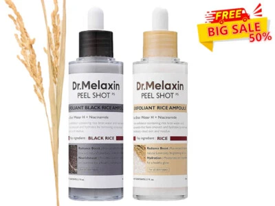 Dr.Melaxin PEEL SHOT GLOW EXFOLIANT REISAMPULLE (WEISSER REIS/SCHWARZER REIS) - Bild 1 von 4