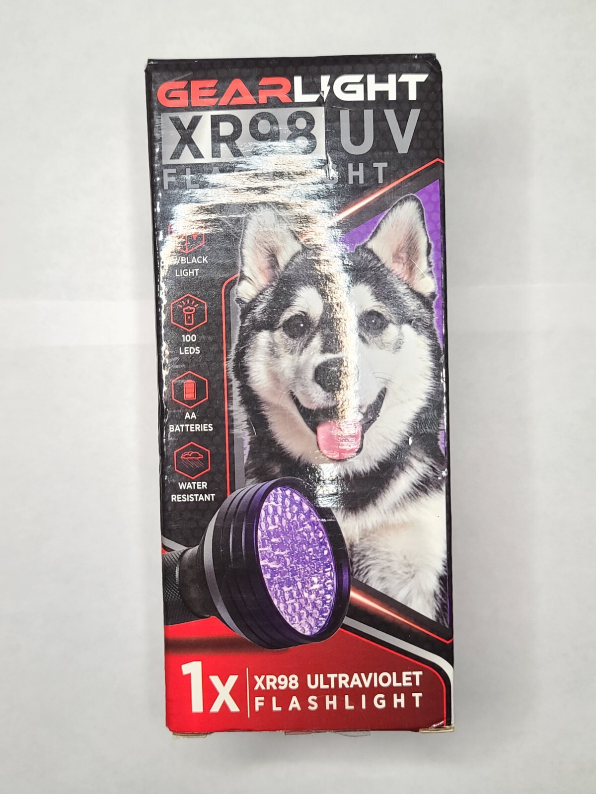 GearLight UV Black Light Flashlight Xr98 Powerful 100 LED for sale