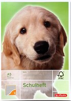 Herlitz 3320108 Schulheft, Lineatur 1, Din A5, 16 Blatt