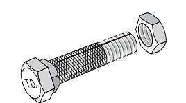 TIE DOWN SLOTTED BOLT & NUT 8PK- 59135