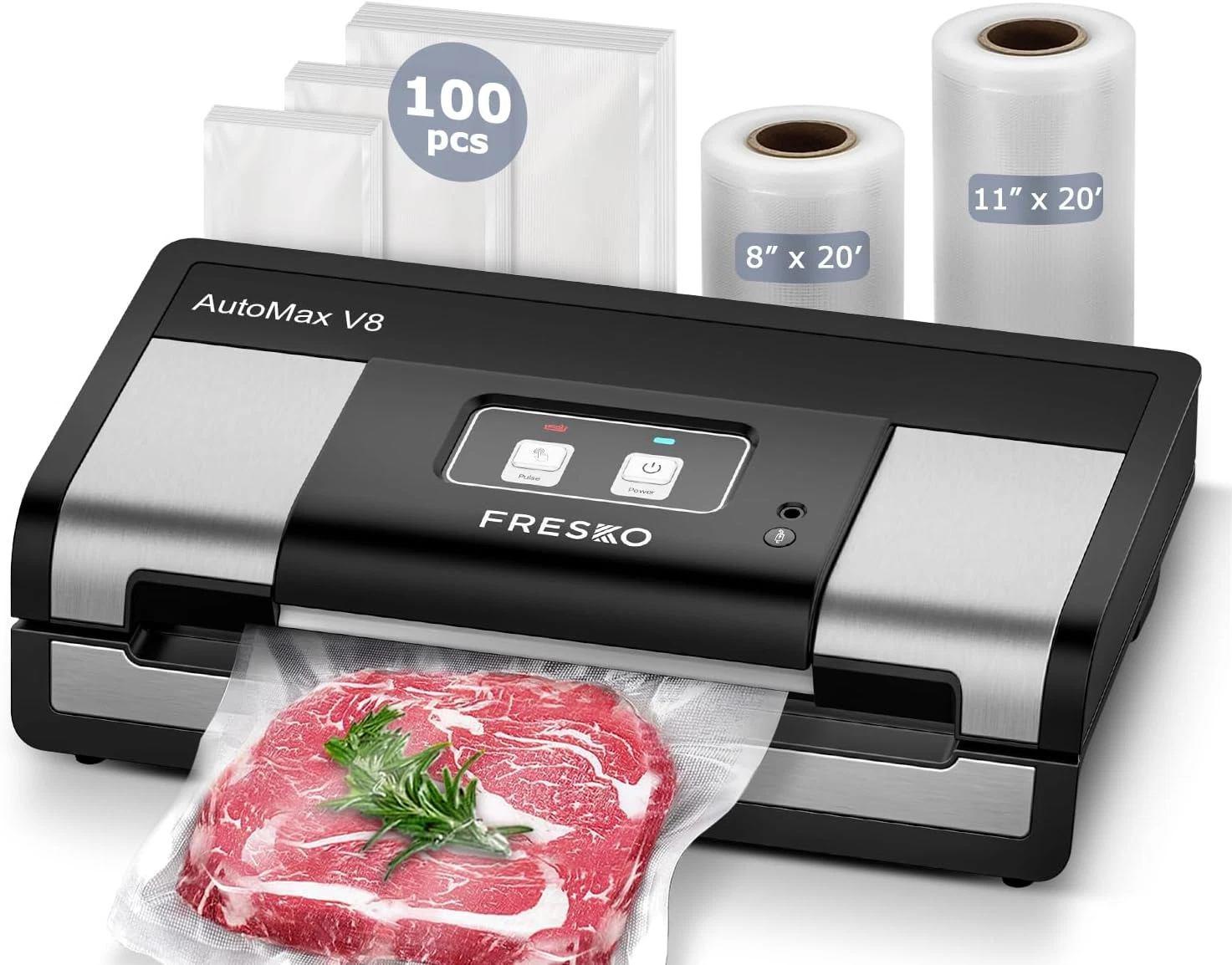 Powerful Fully Automatic Vacuum Sealer with Bags & Cutter - Effortless Use