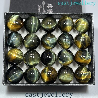 20x natural blue Tiger s Eye Jasper Sphere quartz crystal ball Palm stone 15mm+