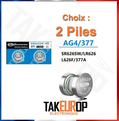 Knopfzelle Montre 377 SR626SW Batterie 1,55V Uhrenbatterie