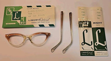 Vintage NOS Cat Eye Glasses Teen Child 1950s CUDDLES TAN 5 1/4 LIBERTY OPTICAL