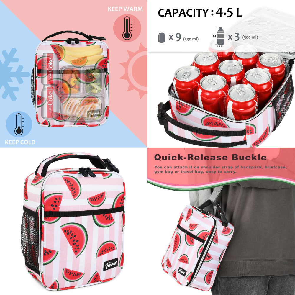 Insulated Lunch Bag for Back to School Cooler Bag Lunch Box for Kids, Men, Women