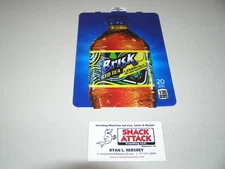 DIXIE NARCO 501E &276HVV SODA VENDING MACHINE "BRISK TEA" 20oz BOTTLE VEND LABEL