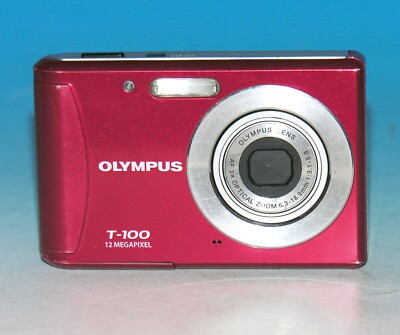 Olympus Tough T-100 Digital Camera Red (Some LCD