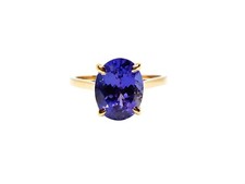 Certified 18K Tanzanite Engagement Ring AAAA Gem Quality tanzanite Wedding ring