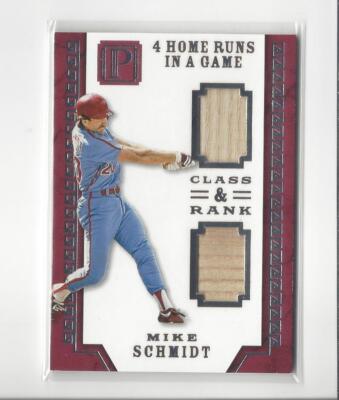 2016 Panini Pantheon Class and Rank Mike Schmidt Dual BAT Phillies 2016 Panini Pantheon Class and Rank Mike Schmidt Dual BAT Phillies