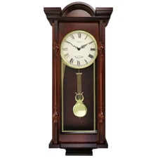 Bedford Clock Collection Bed-Lucien Grand 31 Inch Chiming Pendulum Wall In