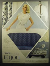 1957 American Rayon Institute Advertisement - Fabrics by Cohama, Dress by Harmay