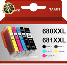 Canon 680XXL 681XXL Ink Cartridge 5-Pack for PIXMA TR7560 TR8560 TS6160 Printer