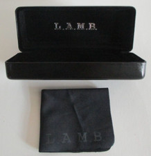 L.A.M.B Eyeglasses Sunglasses Case LAMB Logo Hardshell Black With Cloth
