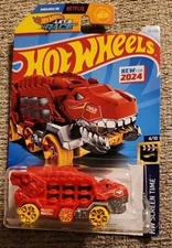 Hot Wheels 2024 Netflix Screen Time HW Ultimate T-Rex Transporter Red NIP