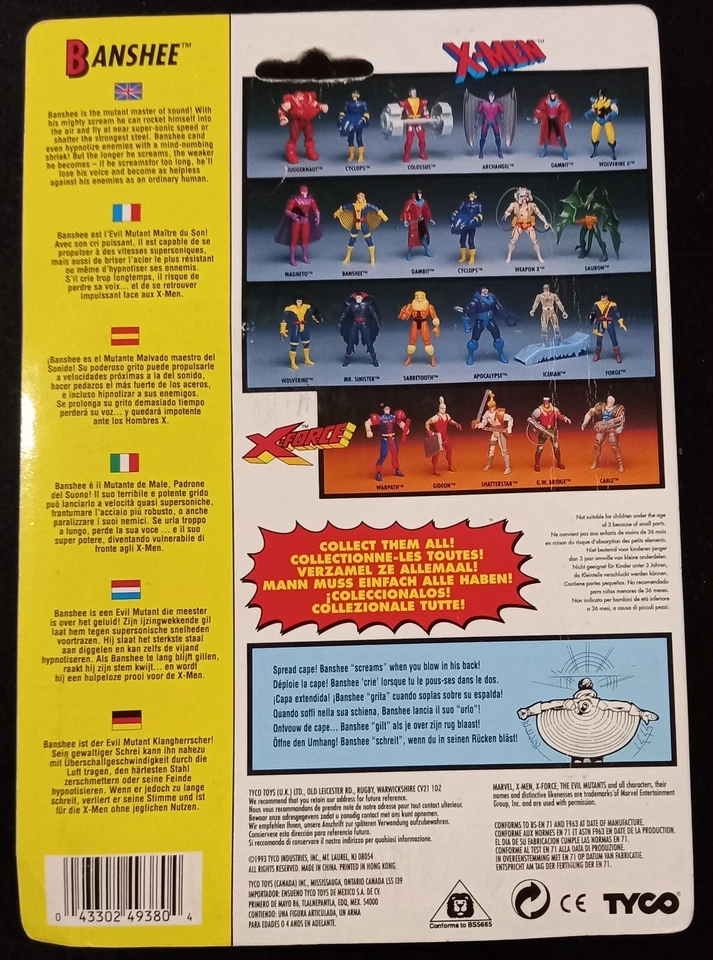 Wolverine 1994 Storm 91 Forge Banshee 93 MOC X-Men Marvel - Toy Biz ref T0324 - image 4 of 4