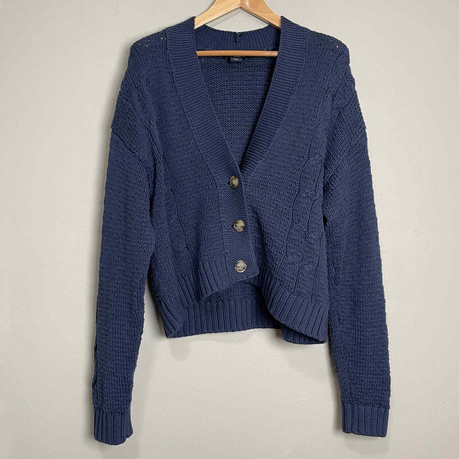 Pendleton 3 button navy blue cardigan women's L Gem