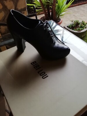 SCARPE MODELLO FRANCESINE DONNA BIBI LOU VERDE BOSCO VERA PELLE 37
