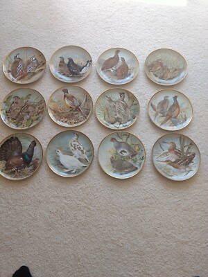 12 Sammelteller Franklin Porcelain GAMEBIRDS OF THE WORLD by Basil Ede 