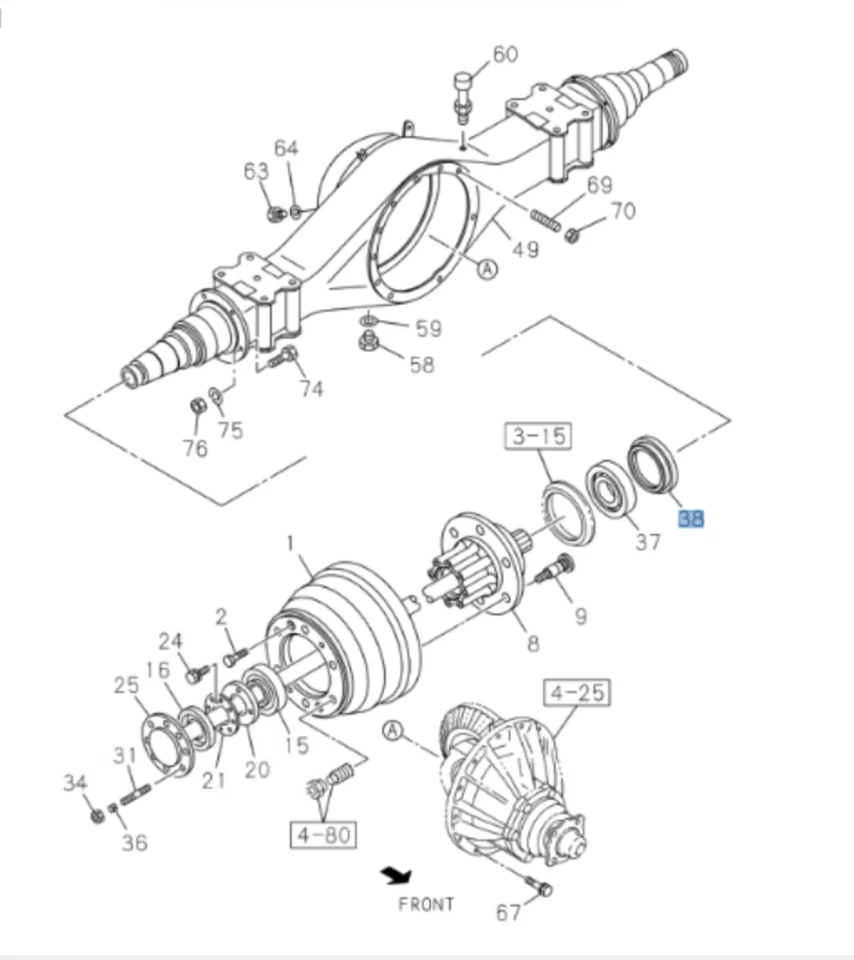 2x Oil Seal Rear Wheel Inner For Isuzu NQR NPR-HD NPR 4HK1 5.2L 4HE1 4.8L 4JJ1 - Image 2 of 4