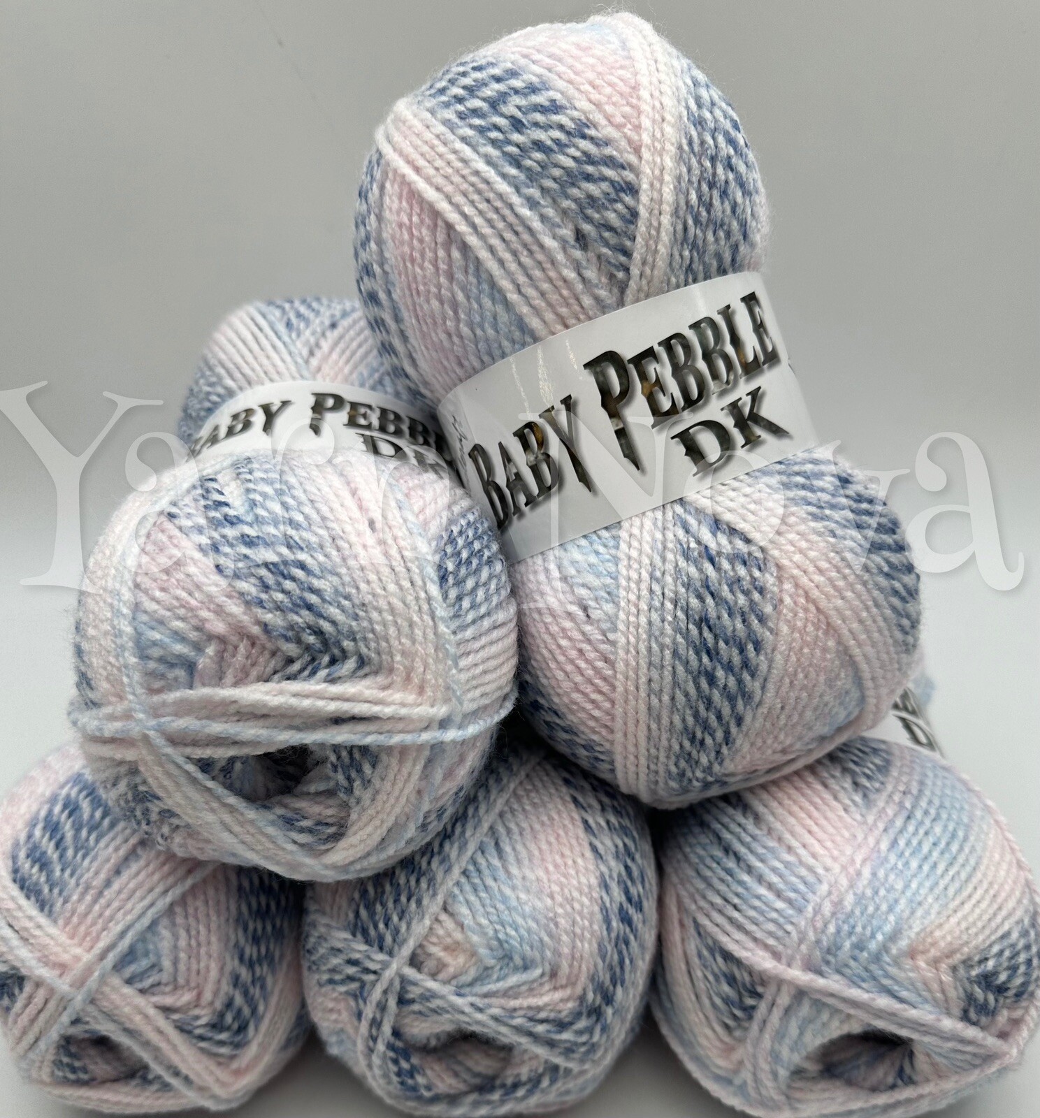 Baby Pebble Double Knitting Crochet Yarn Wool - Woolcraft - 5x100g Balls - F-103