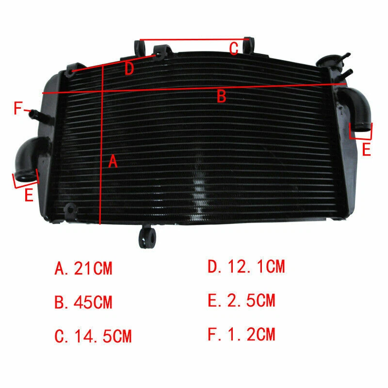 Motorcycle Aluminum Water Cooling Radiator For Honda CBR929RR 2000-2001 Foto 4 de 4