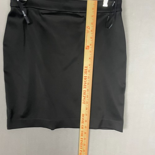 Tadashi Shoji Collection Satin gerade Stretch schwarz Bleistiftrock Gr 10 - Bild 4 von 6