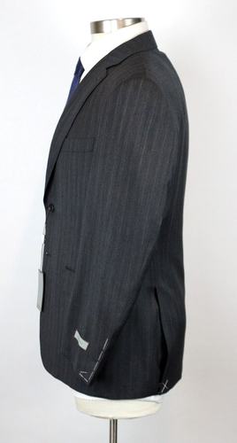 CANALI Suit 40 R (50 EU) Men's Grey Stripe Wool Modern Fit Two Button NWT $2295 - Picture 9 of 15