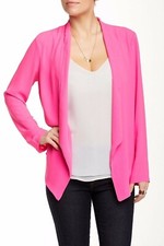 Giacca blazer Lush manica lunga aperta davanti collo sciallato rosa taglia media