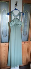 davids bridal dress Green Long Dress Braidsmaid Party Women's Size 4 