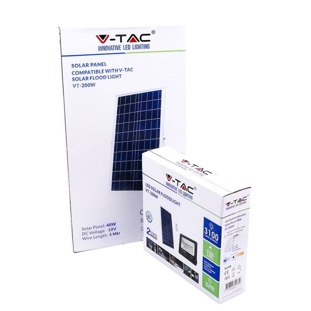 Faro led con Pannello Solare 40W 8 ore con Batteria