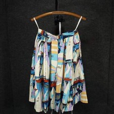 1950s Vintage Print Cotton Circle Skirt with Pockets - Needs Love