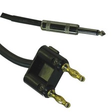 25ft foot feet 1/4 to dual banana plug pro audio PA DJ speaker cable 14 GA GAUGE