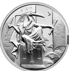 2 OZ 999 PURE SILVER THOTH EGYPTIAN GOD SERIES ROUND COIN CAPSULE BU HIGH RELIEF