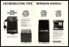 1970 Ronson 1000XL Stainless Steel Blade Electric Shaver 2-Page Vintage Print Ad