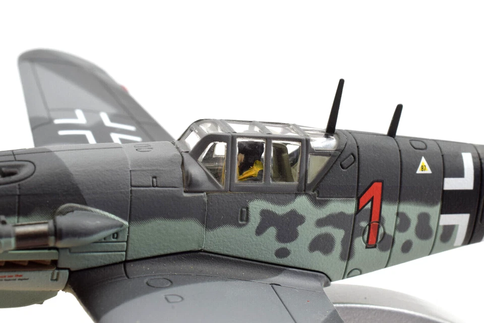 Corgi "Red 1" Messerschmitt Bf 109G-2 (TROP) 1:72 Die-Cast Airplane AA27111 - Image 4 of 4