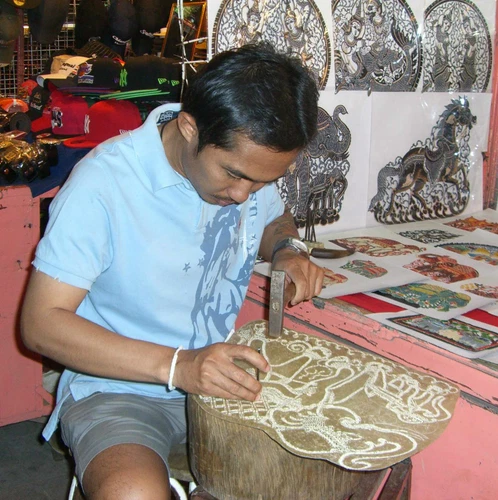 Thai Leather Carving - Bilder aus Leder von Hand gestanzt und bemalt - *NEU* - Bild 3 von 13