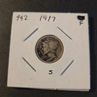 1917 S Winged Liberty Silver Dime Mercury In Fine Condition