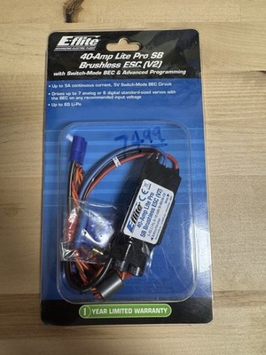 E-Flite EFLA1040LB 40 Amp Lite Pro SB Brushless ESC (V2) w/Switch-Mode BEC
