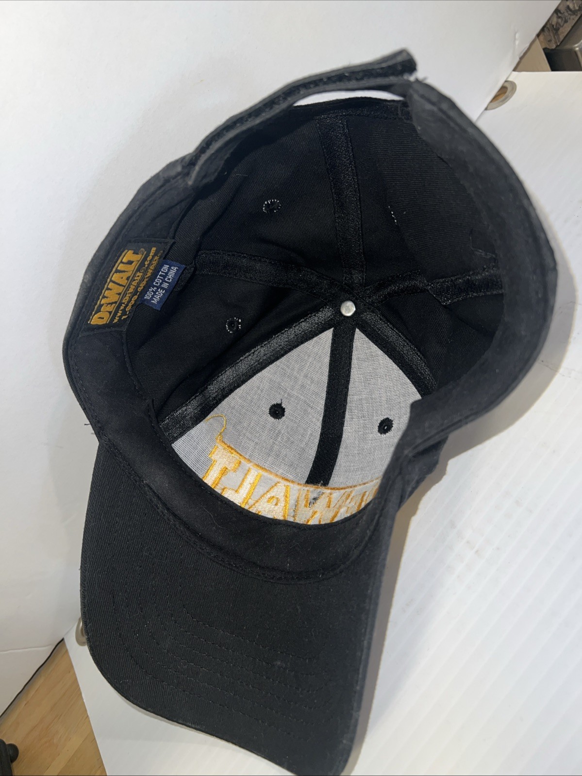 DEWALT Strap Back Hat Adjustable Cap EUC - image 2