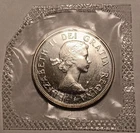 1963 Canadian 50 Cents, Elizabeth II, UNC, .800 Silver, ASW .3oz  ** LOW SHIP **