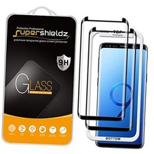  2 Pack Supershieldz Designed for Samsung Galaxy S9 Tempered Glass Screen