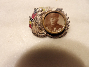 1914 Military Soldier Real Photo PIN in Original Setting English??