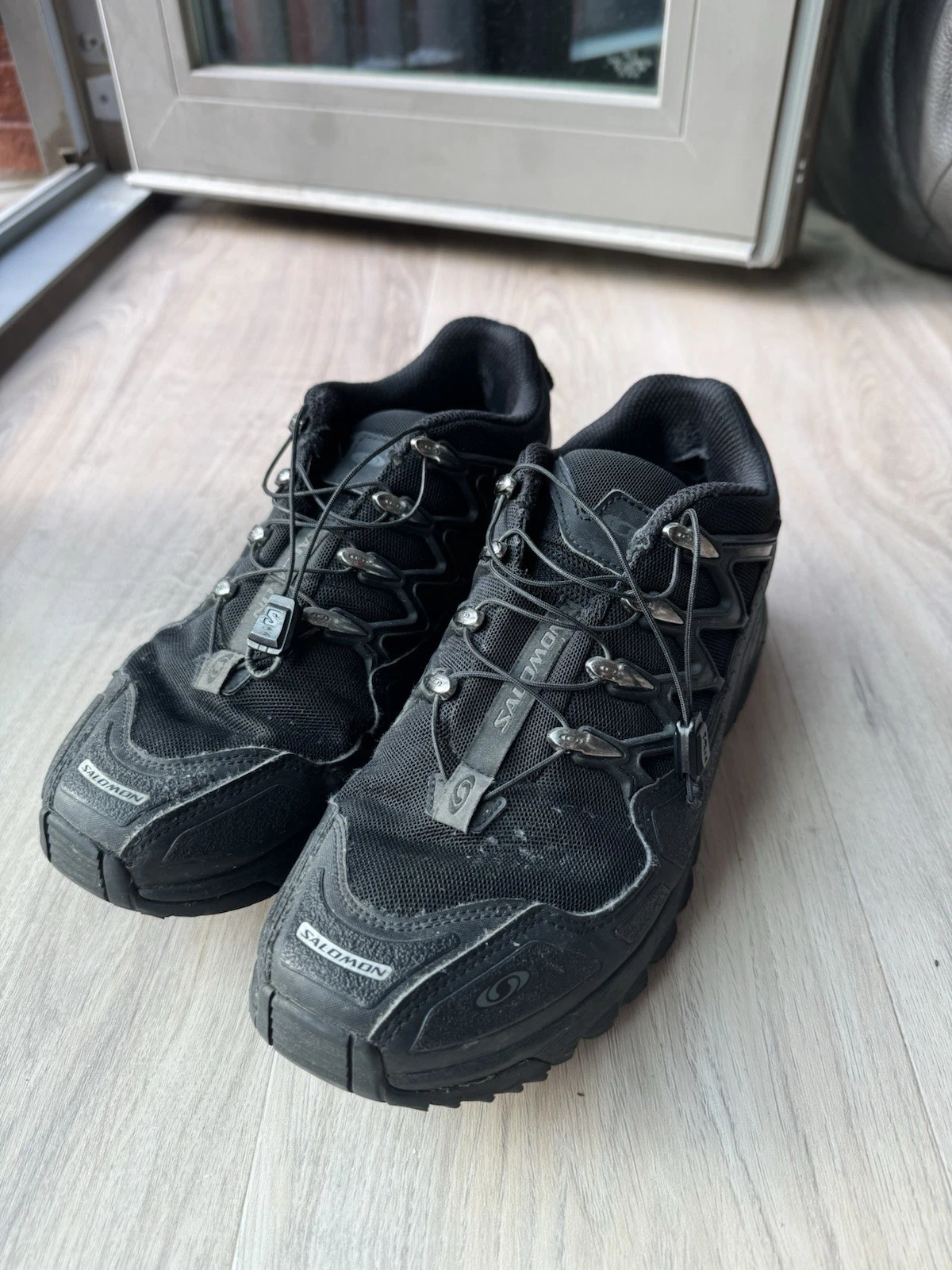 Scarpe da ginnastica Salomon ACS+ nere UK 8 5 usate ottime condizioni