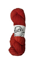 PLUCKY KNITTER "COZY" Line - Worsted Wt. Merino/Camel - Color: HENLEY Red-Orange