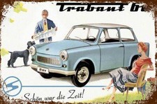 Blechschild TRABANT 30 x 20 cm Metallschild Retro Vintage Auto Car (048030)