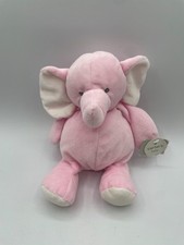 New Imperfect Tag Carters Pink Elephant Plush White Ears 61036 2014 9" Lovey