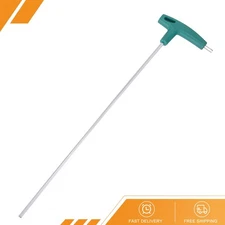 4mm Extra Long Arm T Handle Hex Key Wrench Chrome Finish