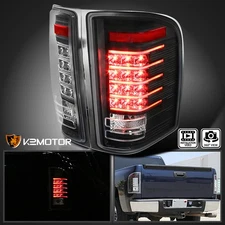 Black Fits 2007-2014 Chevy Silverado 1500 2500 3500HD LED Tail Lights Brake Lamp