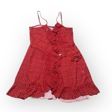 Curvy Wrap Dress Womens 1X Mini Floral Ruffle Collar Mini Spring Wear